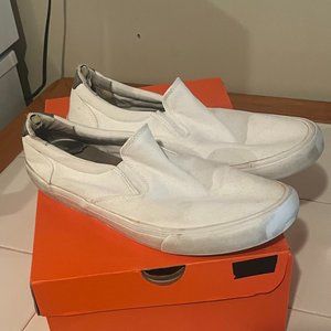 Men's White Crevo Boat Shoes Size 11